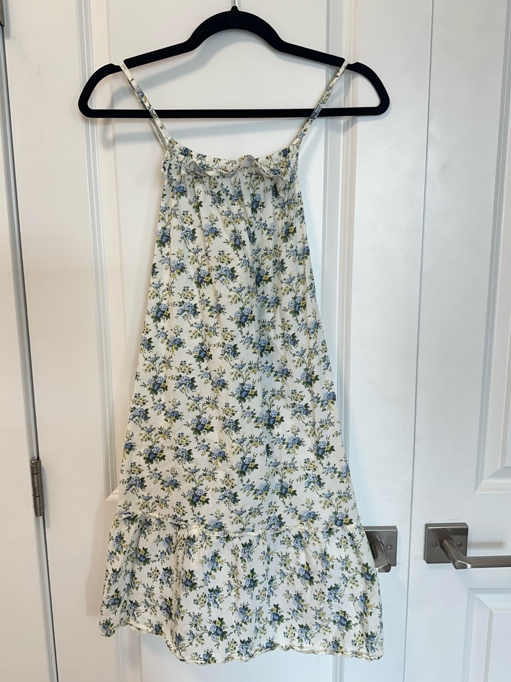 Babe & Tess Floral-Print Ruffled Spaghetti Strap Dress Girls SZ 10
